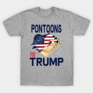 pontoons boat owners support Trump 2020 T-Shirt